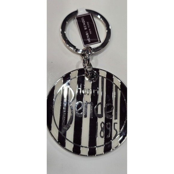 New Rear Vintage , Henri Bendel Enamel Crystal Key Chain Fob Purse Bag charm - Picture 6 of 7